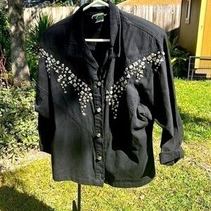 ▶️ Vintage ◀️ Black Gem Jacket